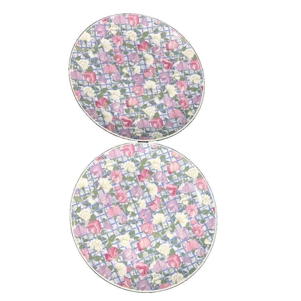 Dept. of 56, Sweet Pea,7.5in,Japan, Floral Trellis Set of 2